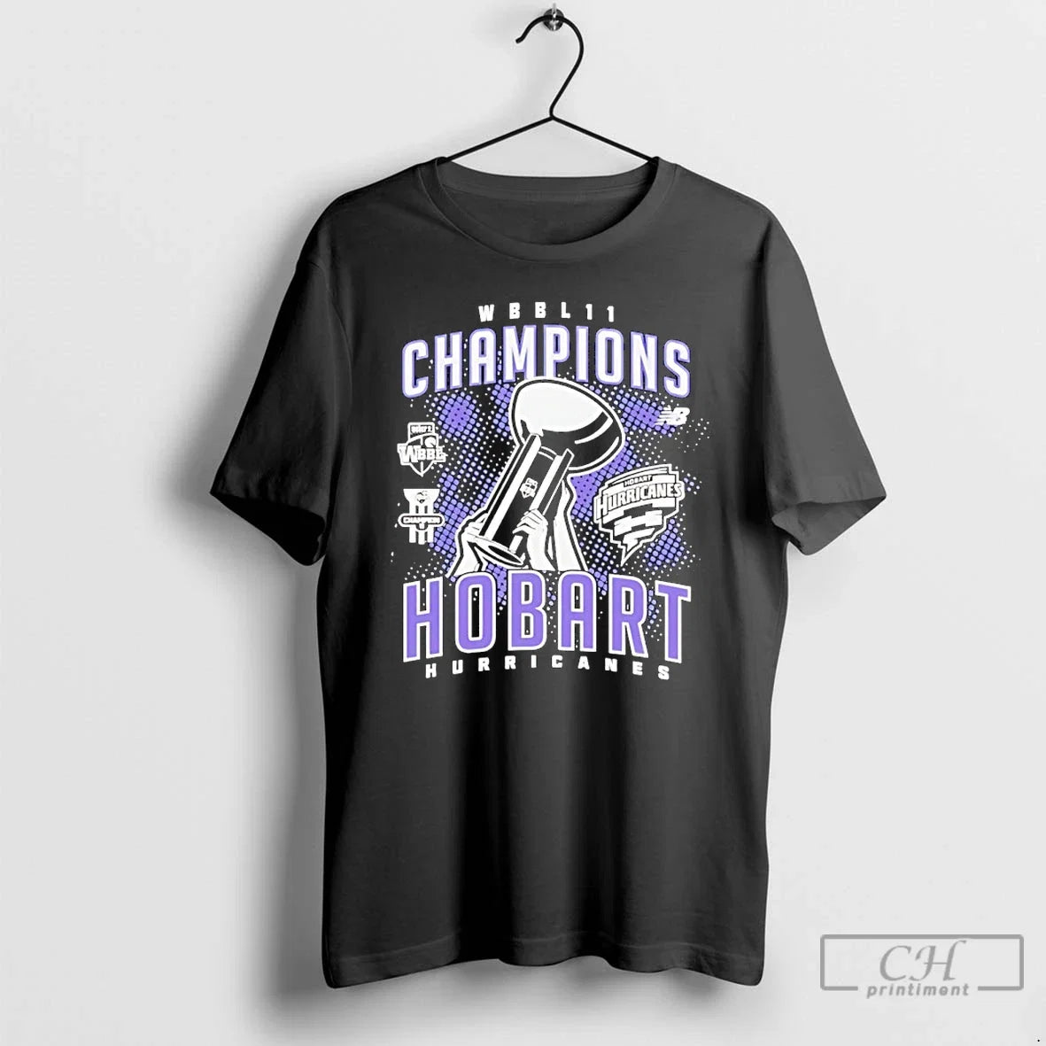 Classic Hobart Hurricanes Wbbl 2026 Champions - Adult & Kids T-Shirts, Sweatshirts & Hoodies apparel design preview 1