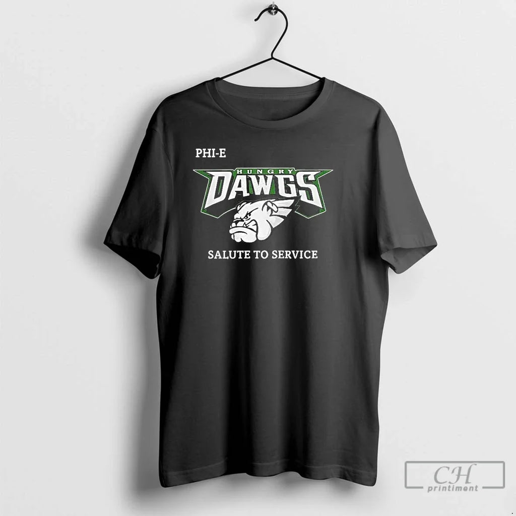 Classic Hungry Dawgs Salute To Service Logo - Adult & Kids T-Shirts, Sweatshirts & Hoodies apparel design preview 1
