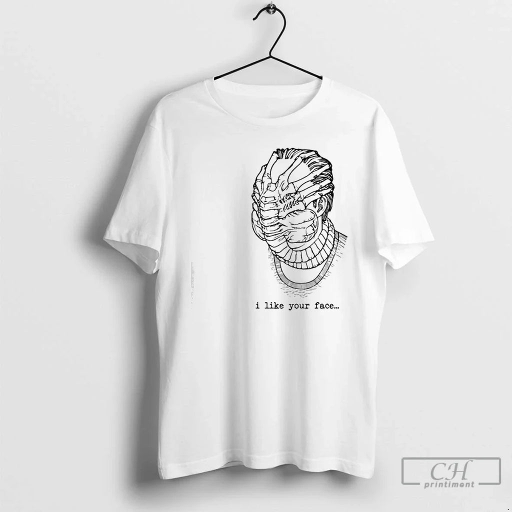 Classic I Like Your Face Alien Movies Graphic - Adult & Kids T-Shirts, Sweatshirts & Hoodies apparel design preview 1