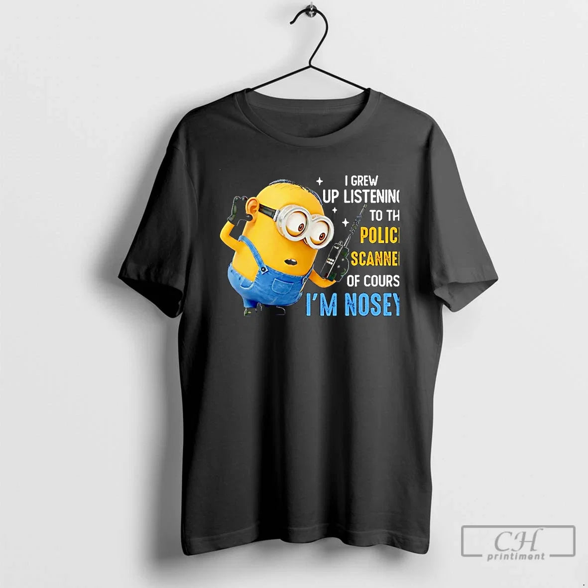 Classic I Grew Up Listening To The Police Scanner Of - Adult & Kids T-Shirts, Sweatshirts & Hoodies apparel design preview 1