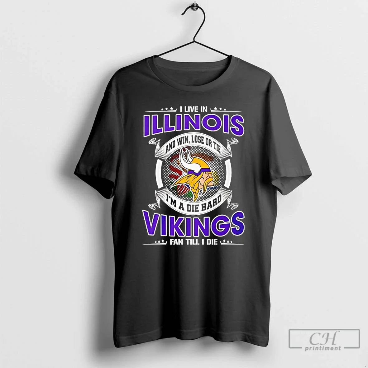 Classic I Live In Illinois And Win Lose Or Tie Im A - Adult & Kids T-Shirts, Sweatshirts & Hoodies apparel design preview 1