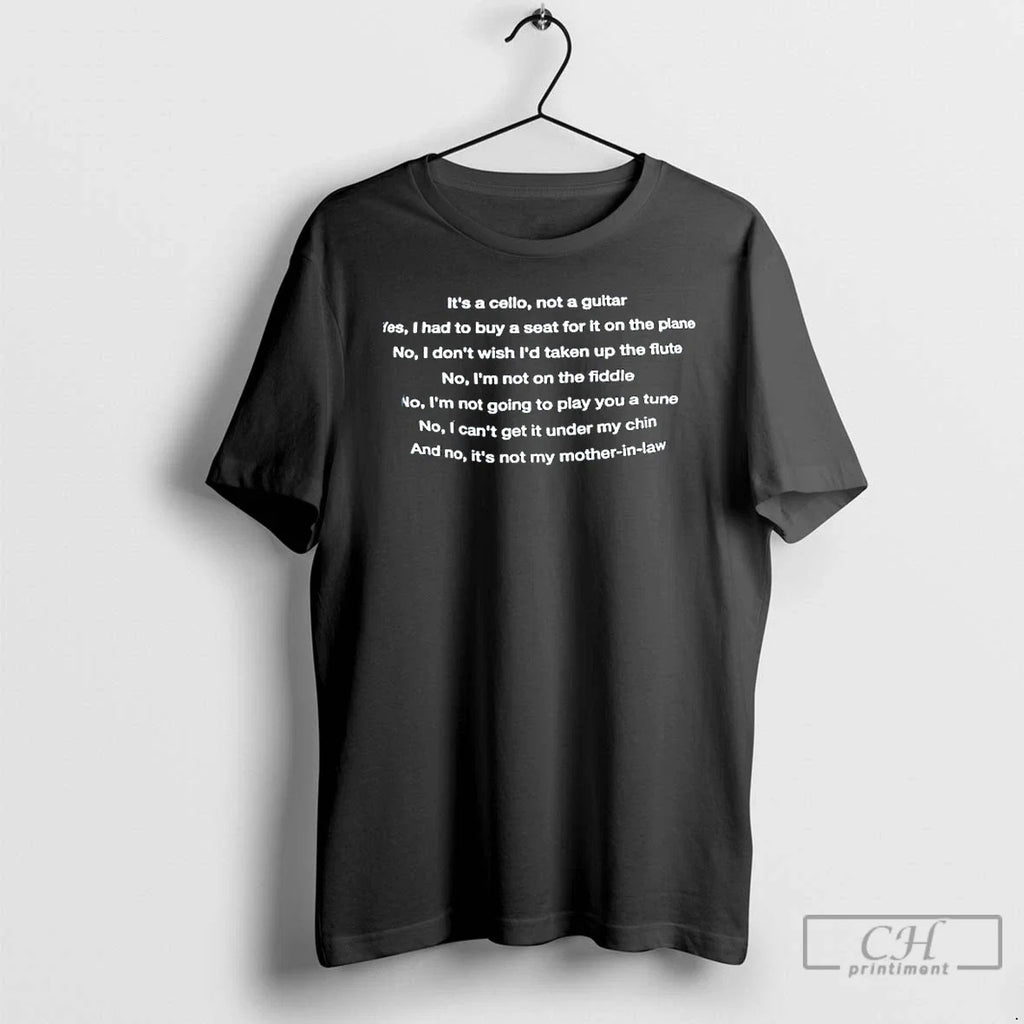 Classic Its A Cello Not Guitar Yes I Had To Buy Seat - Adult & Kids T-Shirts, Sweatshirts & Hoodies apparel design preview 1