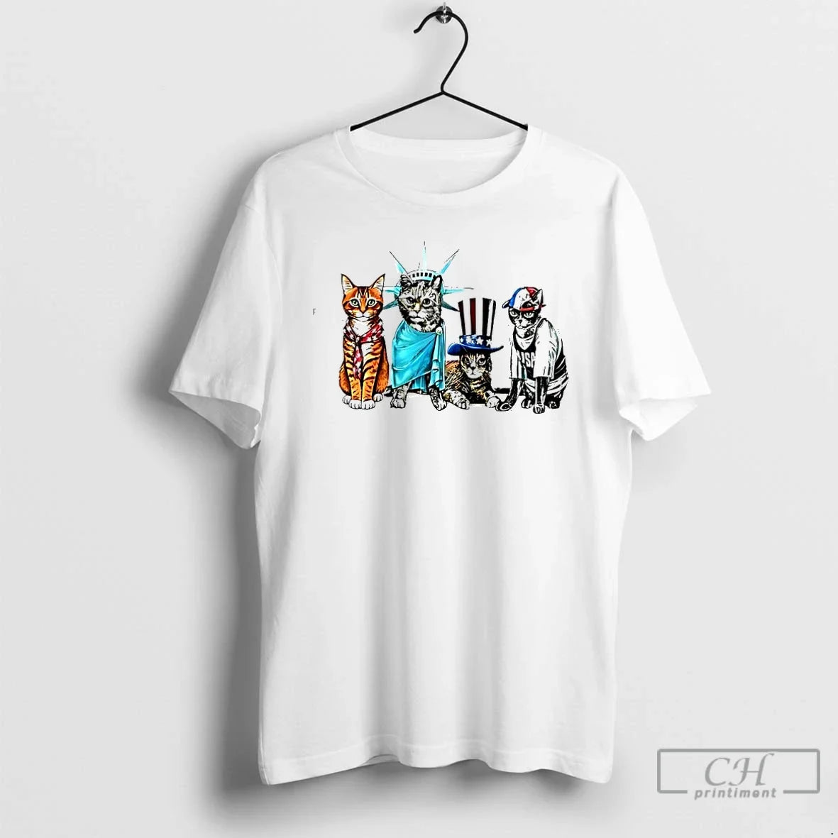 Classic Josh Oconnor Patriotic Usa Cats - Adult & Kids T-Shirts, Sweatshirts & Hoodies apparel design preview 1