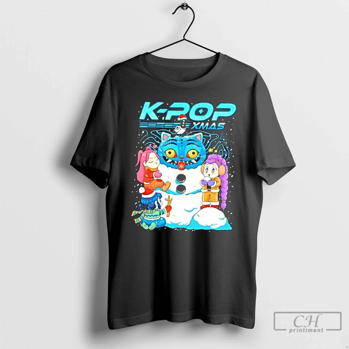 Classic K Pop Xmas Anime Graphic - Adult & Kids T-Shirts, Sweatshirts & Hoodies apparel design preview 1