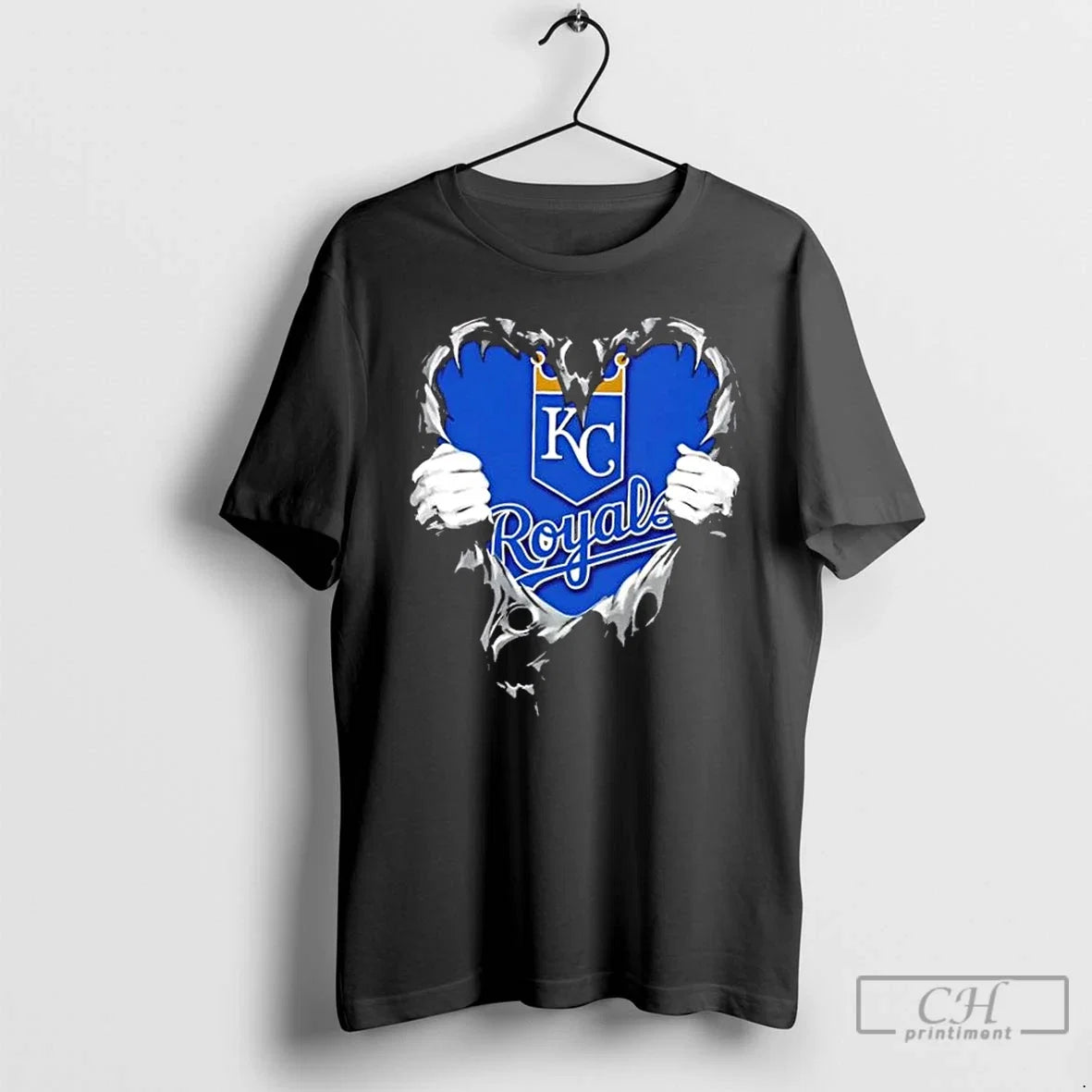 Classic Kansas City Royals Rip The Chest Forever In - Adult & Kids T-Shirts, Sweatshirts & Hoodies apparel design preview 1