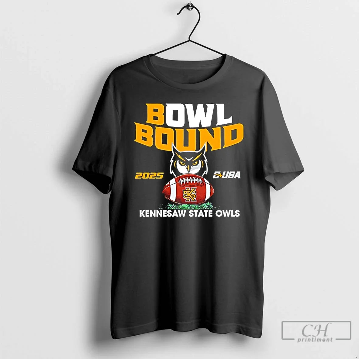 Classic Kennesaw State Owls 2025 Bowl Bound C Usa - Adult & Kids T-Shirts, Sweatshirts & Hoodies apparel design preview 1