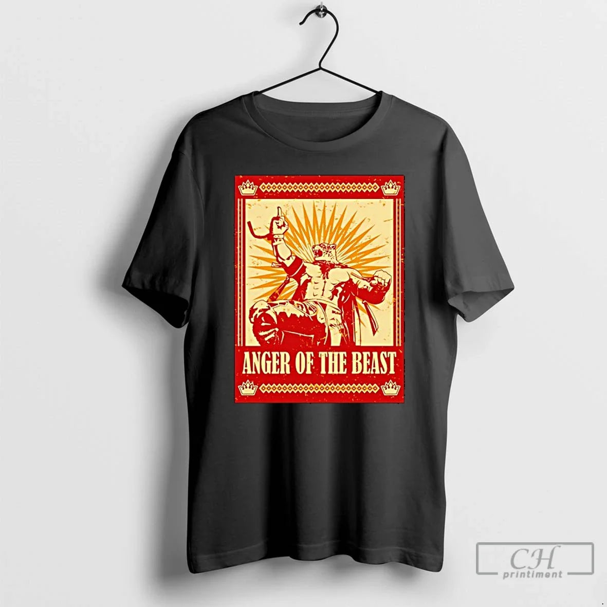 Classic King Lucha Libre Anger Of The Beast Graphic - Adult & Kids T-Shirts, Sweatshirts & Hoodies apparel design preview 1