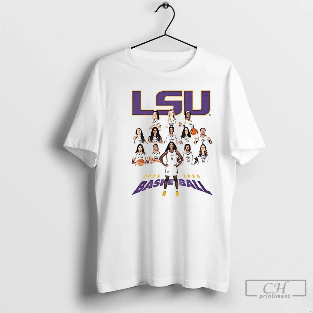 Classic Lsu Womens Basketball 2025 2026 Team Player - Adult & Kids T-Shirts, Sweatshirts & Hoodies apparel design preview 1