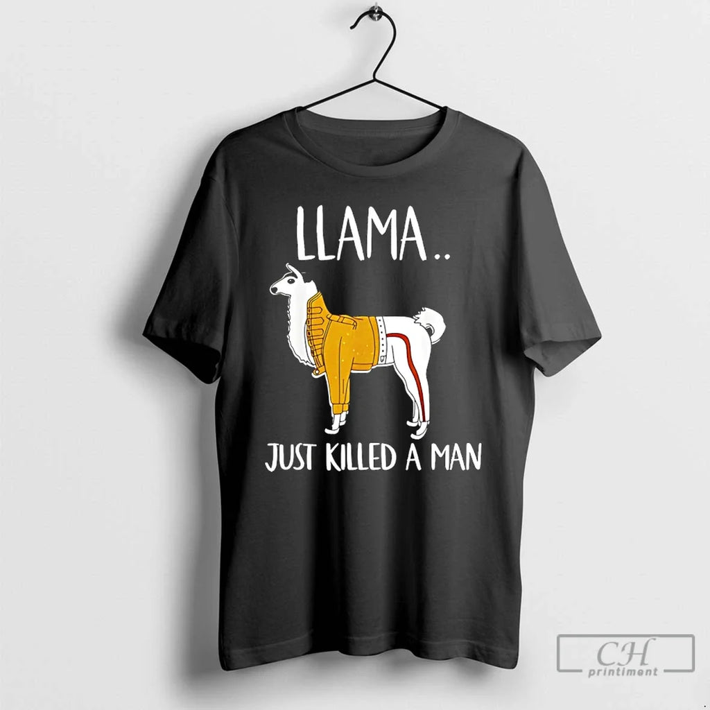 Classic Llama Just Killed A Man - Adult & Kids T-Shirts, Sweatshirts & Hoodies apparel design preview 1