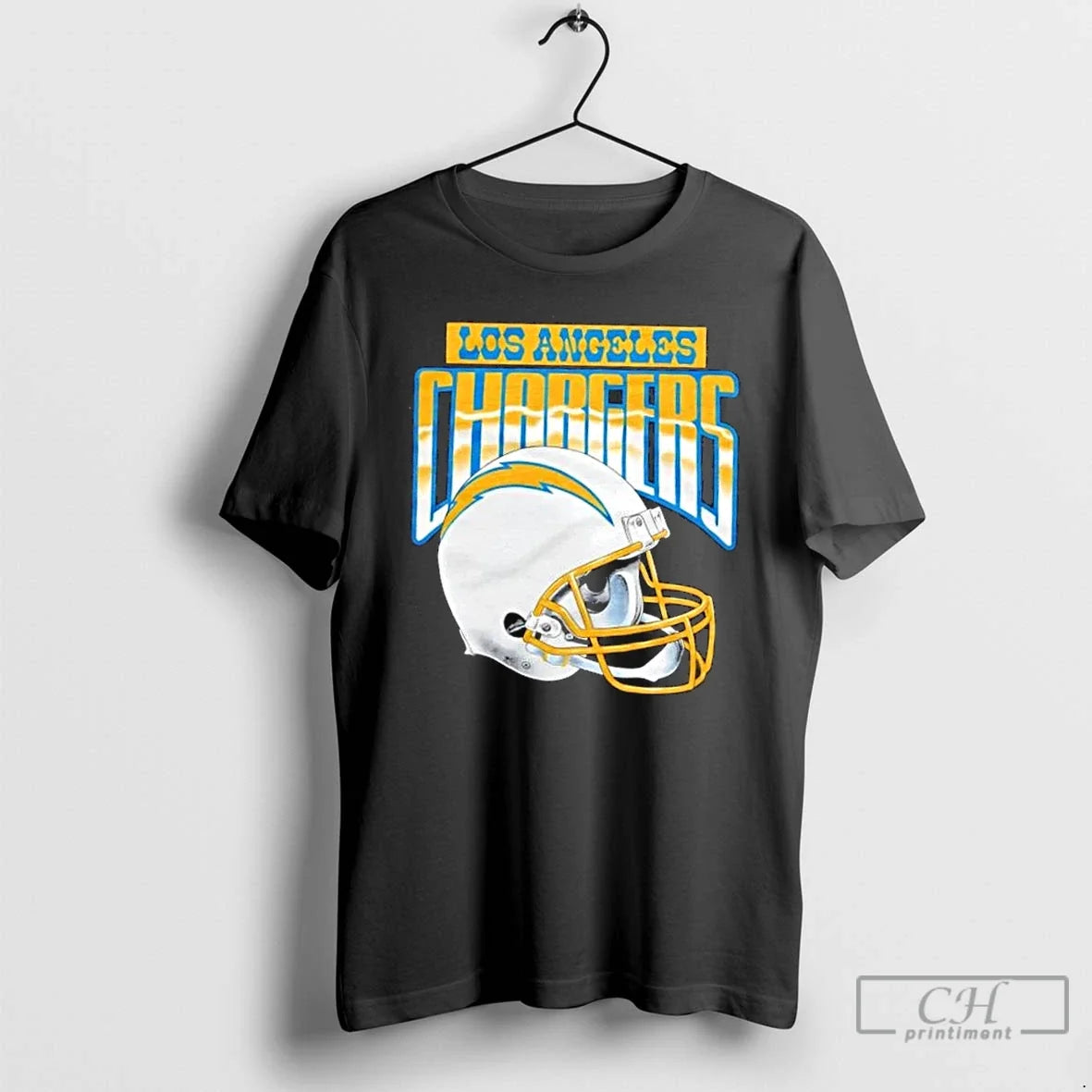 Classic Los Angeles Chargers Gradient Football Helmet - Adult & Kids T-Shirts, Sweatshirts & Hoodies apparel design preview 1