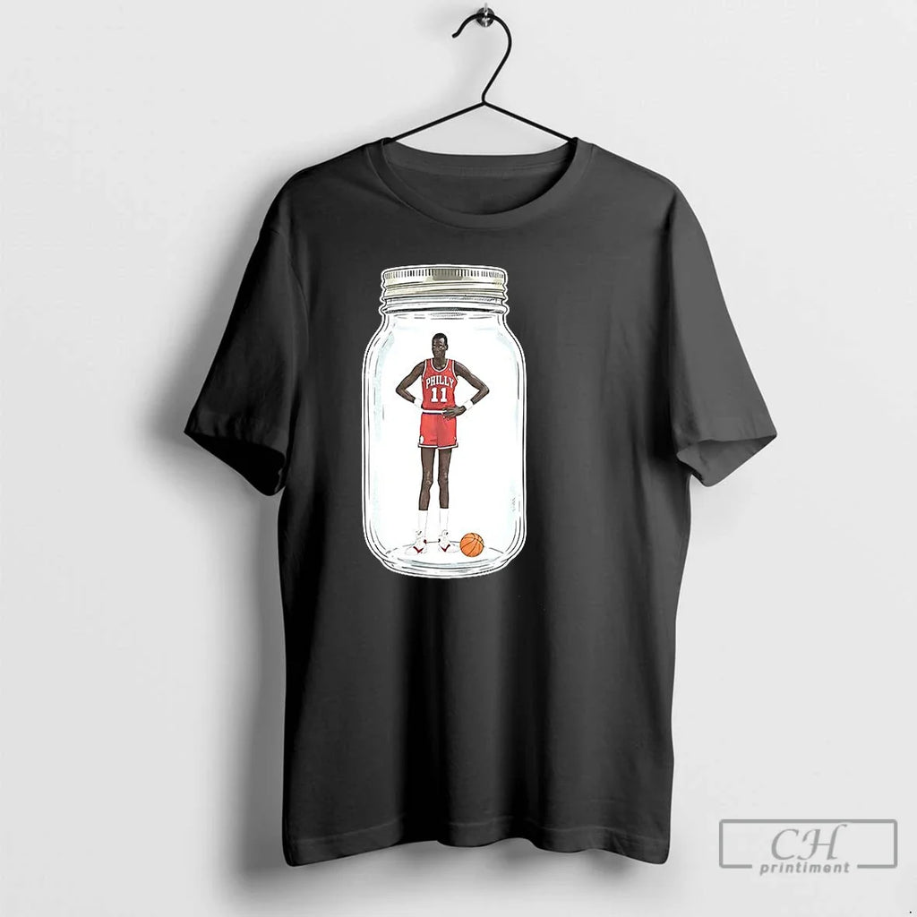 Classic Manute Bol Philadelphia 76ers Basketball - Adult & Kids T-Shirts, Sweatshirts & Hoodies apparel design preview 1