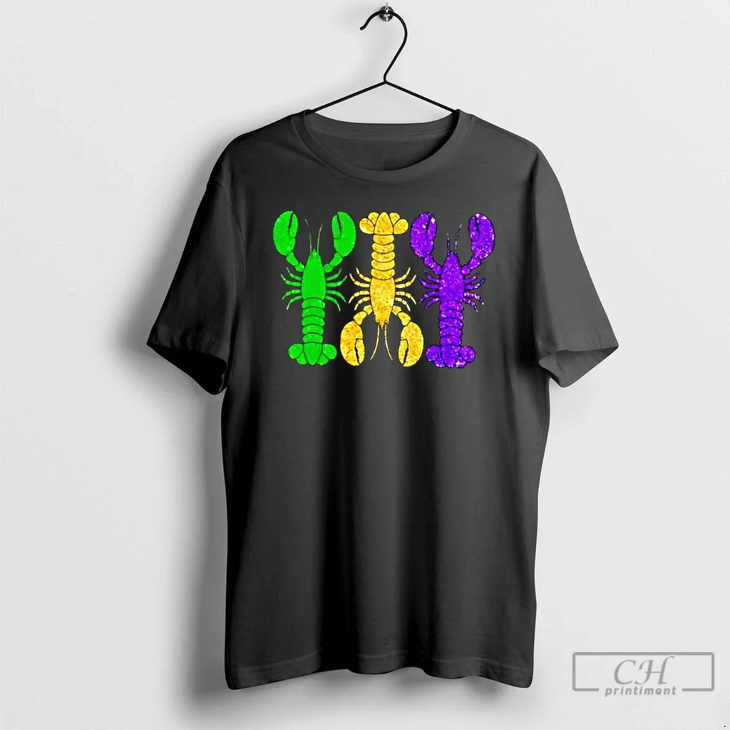 Classic Mardi Gras Crawfish Carnivals - Adult & Kids T-Shirts, Sweatshirts & Hoodies apparel design preview 1