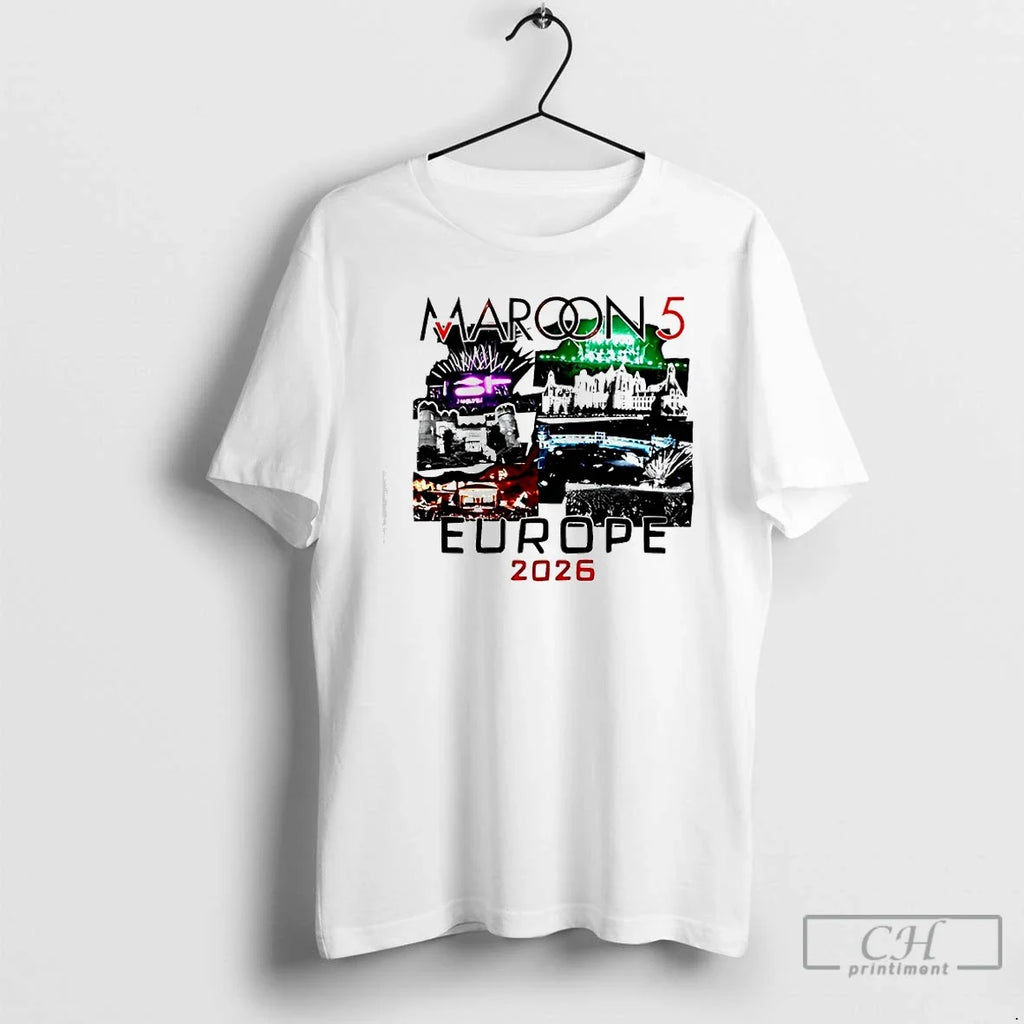 Classic Maroon 5 Europe Tour 2026 - Adult & Kids T-Shirts, Sweatshirts & Hoodies apparel design preview 1