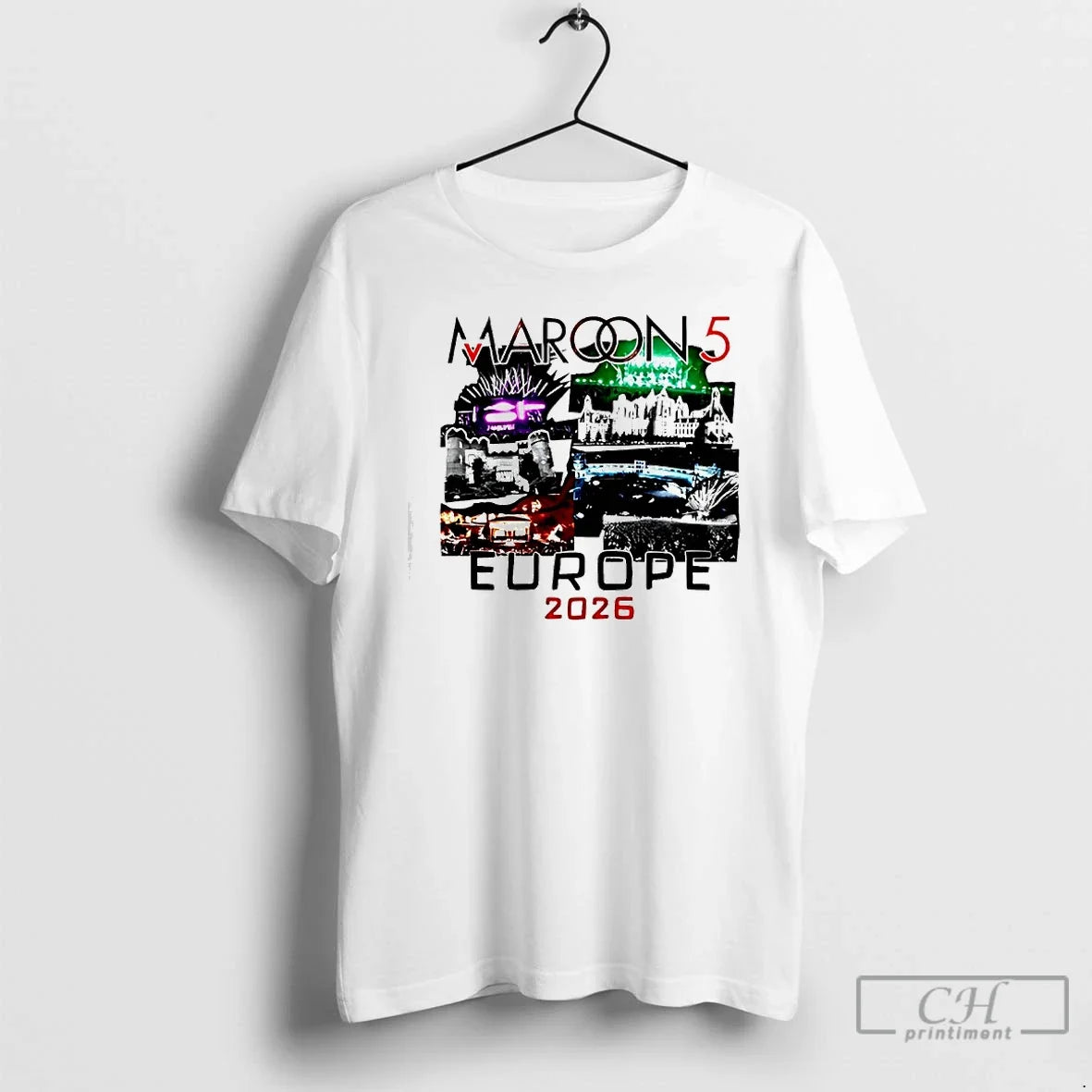Classic Maroon 5 Europe Tour 2026 - Adult & Kids T-Shirts, Sweatshirts & Hoodies apparel design preview 1