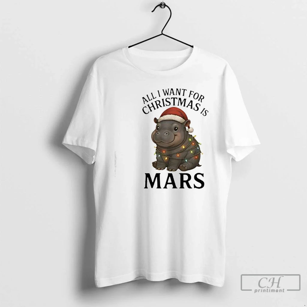 Classic Mars The Hippo Christmas Baby Viral Pygmy - Adult & Kids T-Shirts, Sweatshirts & Hoodies apparel design preview 1
