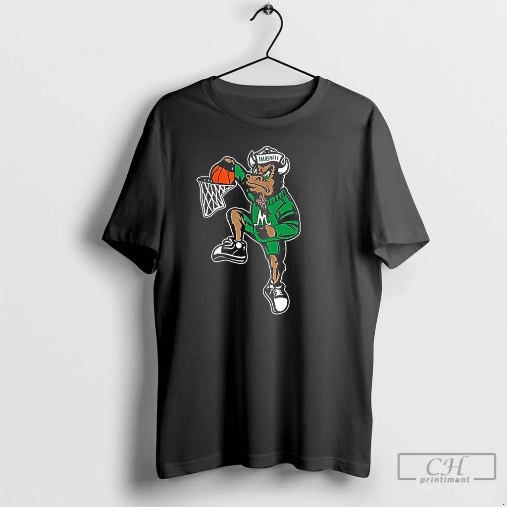 Classic Marshall Thundering Herd Mascot Dunk - Adult & Kids T-Shirts, Sweatshirts & Hoodies apparel design preview 1