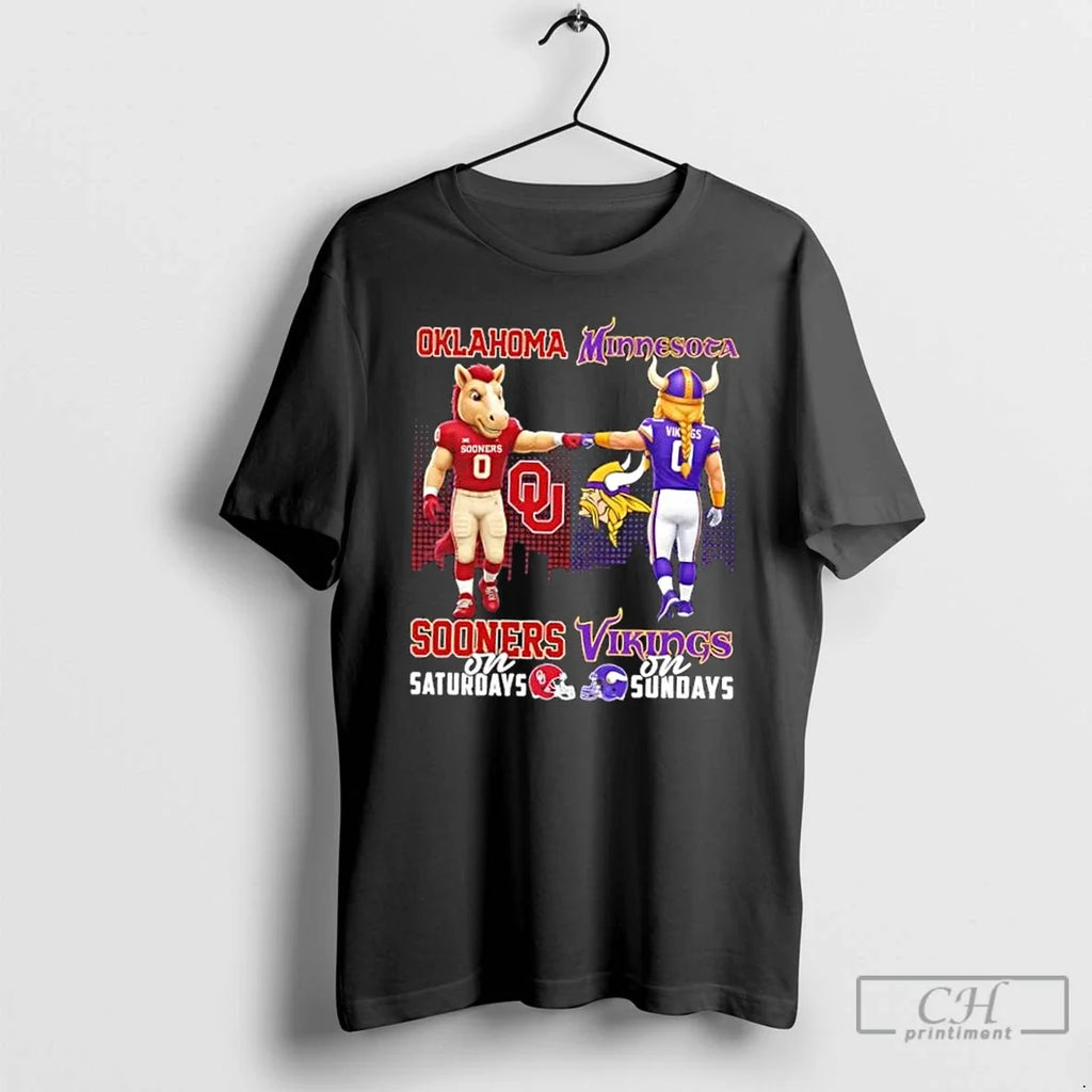 Classic Mascots Oklahoma Sooners On Saturdays X - Adult & Kids T-Shirts, Sweatshirts & Hoodies apparel design preview 1