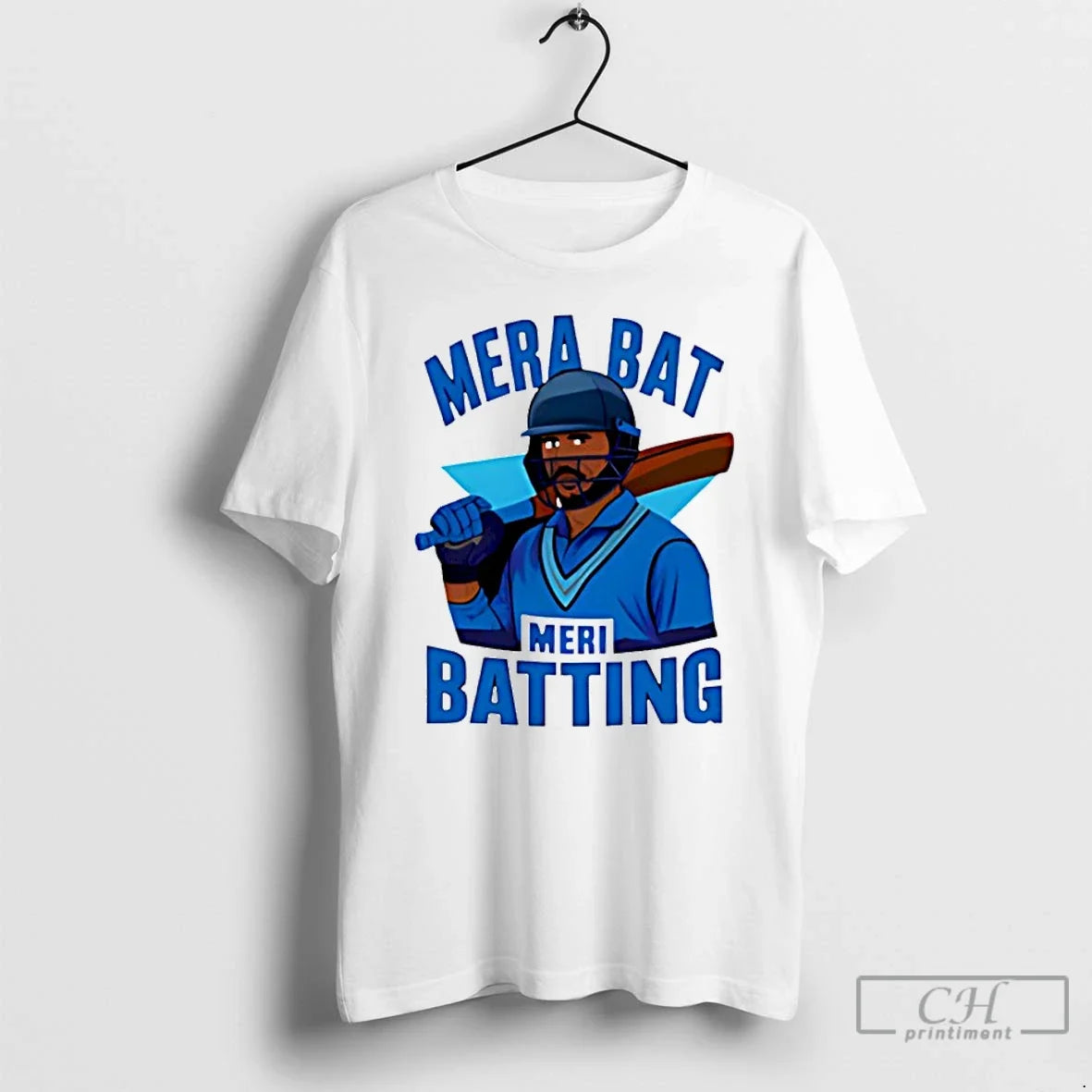 Classic Mera Bat Meri Batting Hindi Phrase In India - Adult & Kids T-Shirts, Sweatshirts & Hoodies apparel design preview 1