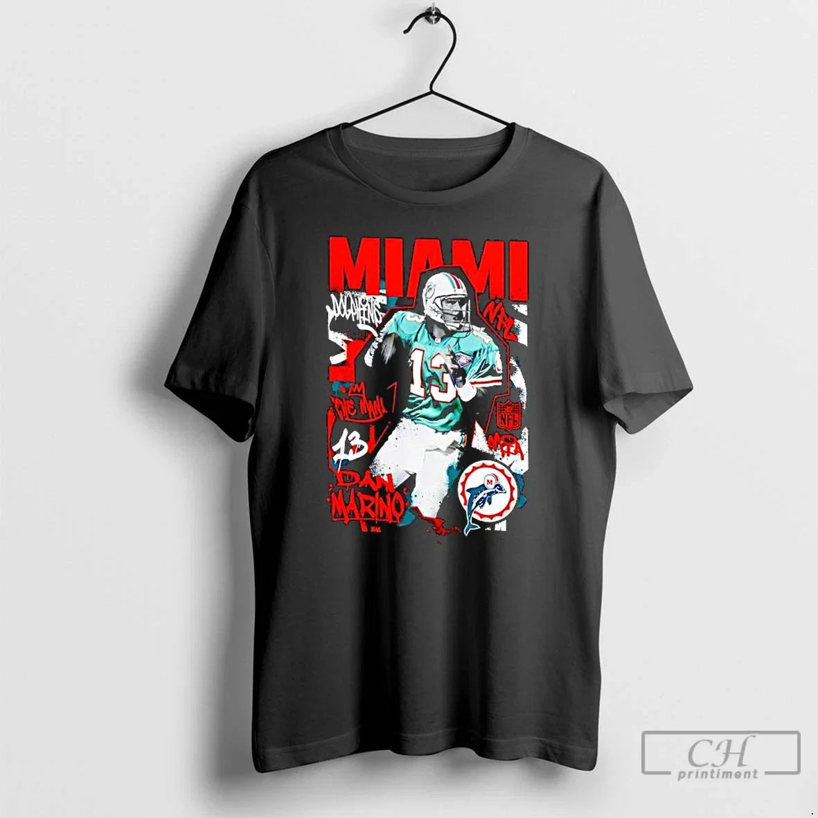 Classic Miami Dolphins Dan Marino - Adult & Kids T-Shirts, Sweatshirts & Hoodies apparel design preview 1