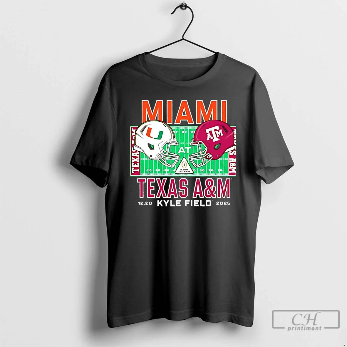 Classic Miami Vs Texas Am 2025 College Football - Adult & Kids T-Shirts, Sweatshirts & Hoodies apparel design preview 1