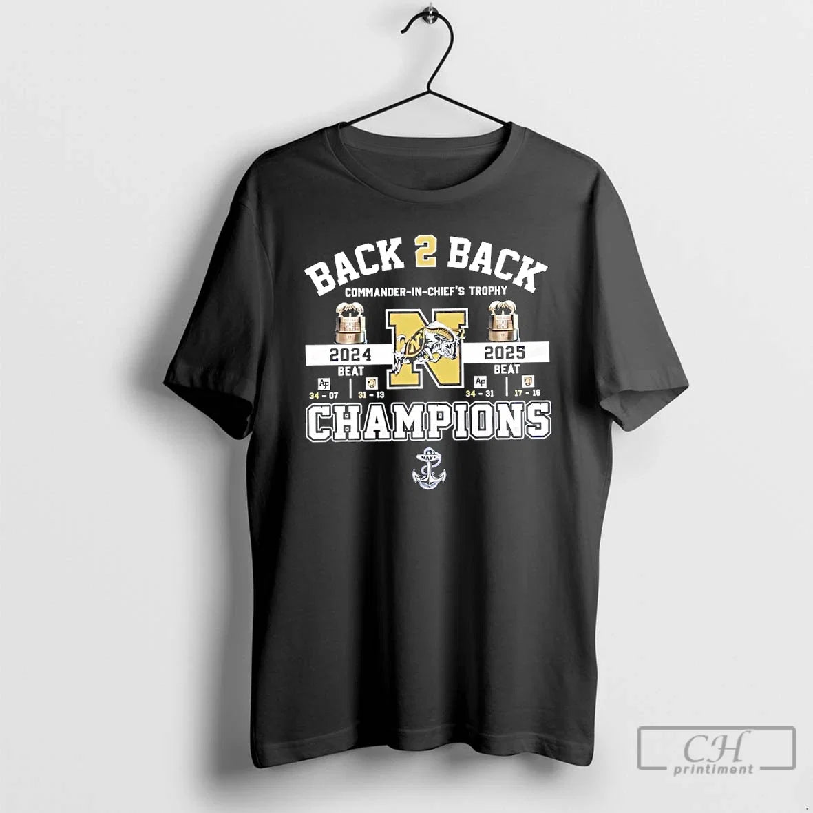 Classic Midshipmen Back To Champions Commander In - Adult & Kids T-Shirts, Sweatshirts & Hoodies apparel design preview 1