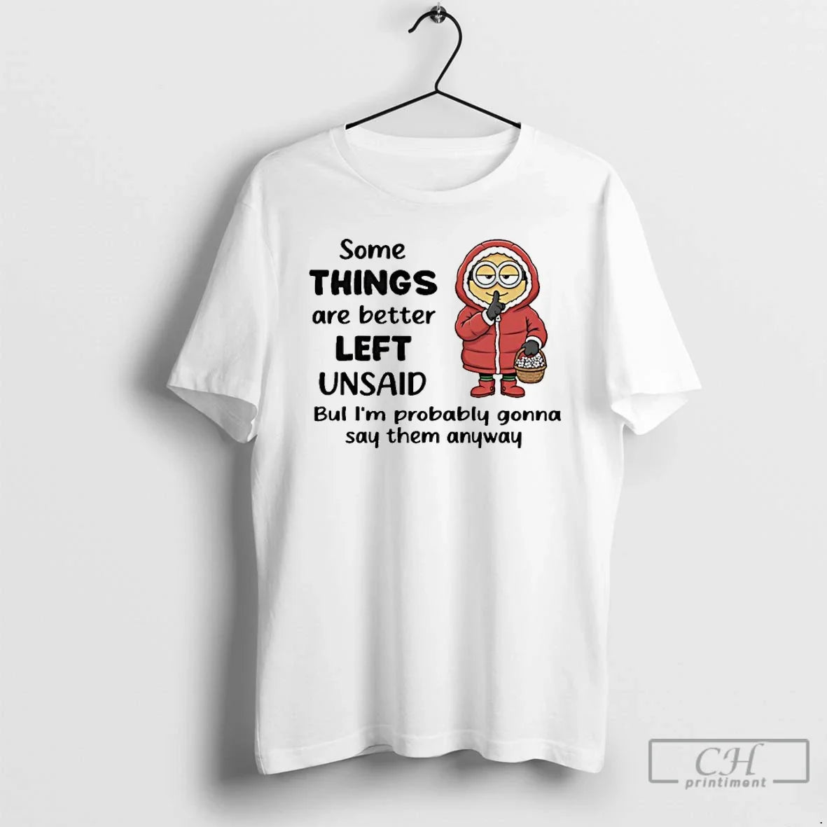 Classic Minion Some Things Are Better Left Unsaid Bul - Adult & Kids T-Shirts, Sweatshirts & Hoodies apparel design preview 1