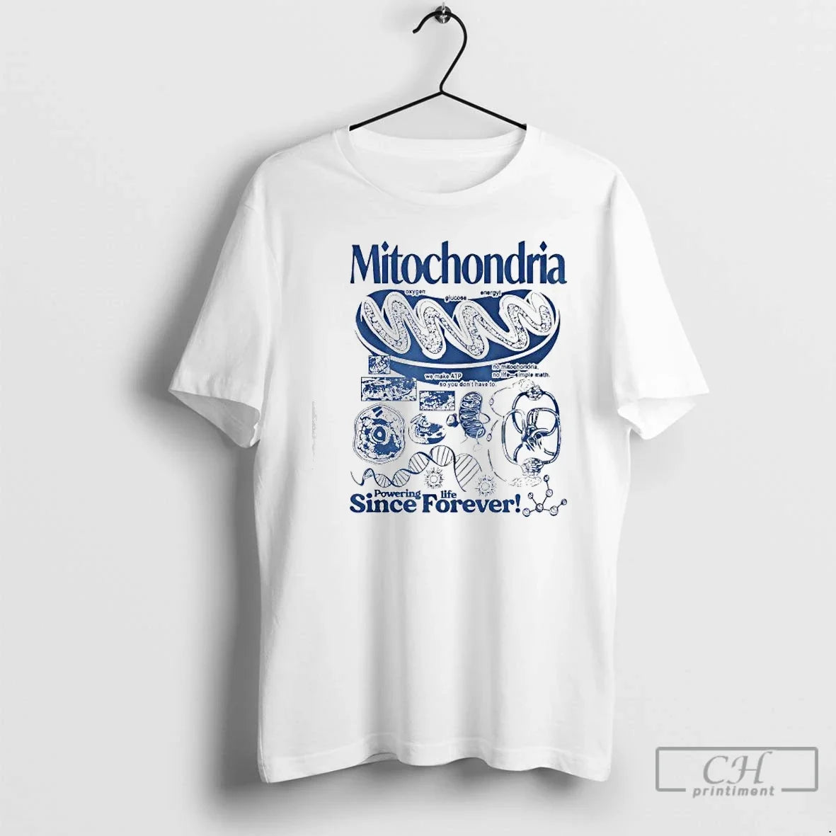 Classic Mitochondria Powering Life Science Forever - Adult & Kids T-Shirts, Sweatshirts & Hoodies apparel design preview 1