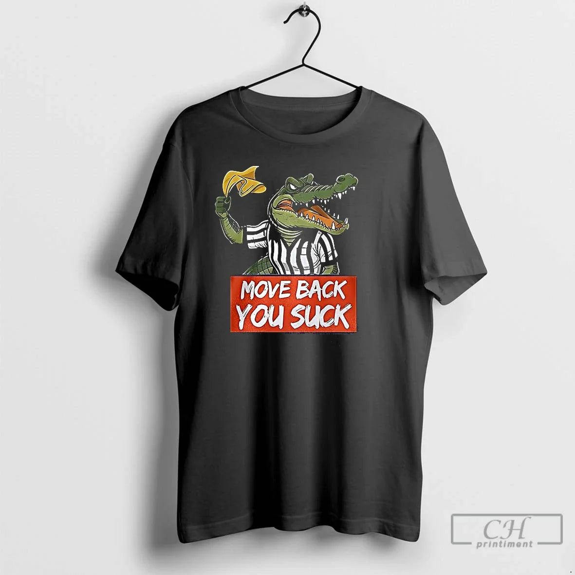 Classic Move Back You Suck Gator Yellow Flag - Adult & Kids T-Shirts, Sweatshirts & Hoodies apparel design preview 1
