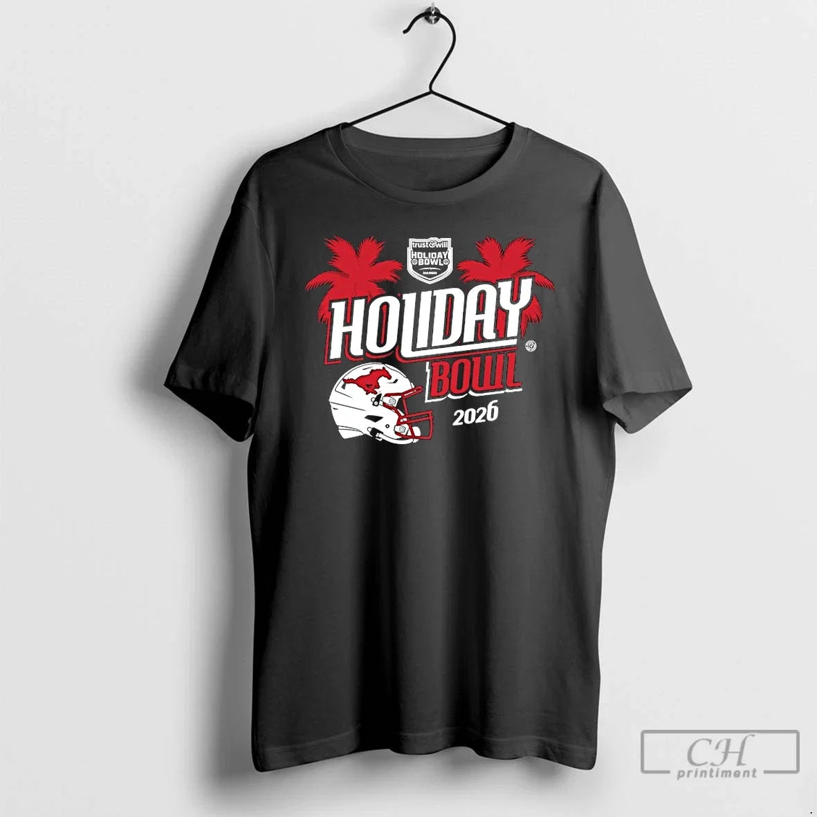 Classic Mustang Smu Football Holiday Bowl 2026 - Adult & Kids T-Shirts, Sweatshirts & Hoodies apparel design preview 1