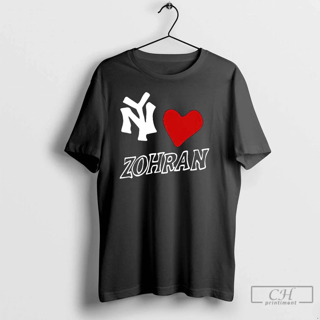 Classic Ny Loves Zohran Mamdani Heart Mayor Of New - Adult & Kids T-Shirts, Sweatshirts & Hoodies apparel design preview 1