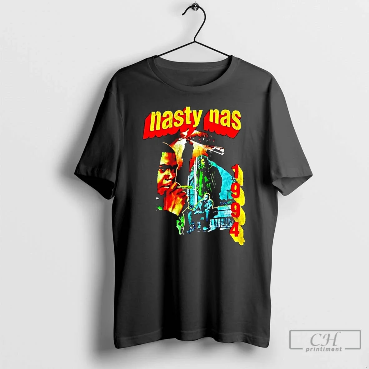 Classic Nasty Nas Supported Eminem And J Cole 1994 - Adult & Kids T-Shirts, Sweatshirts & Hoodies apparel design preview 1