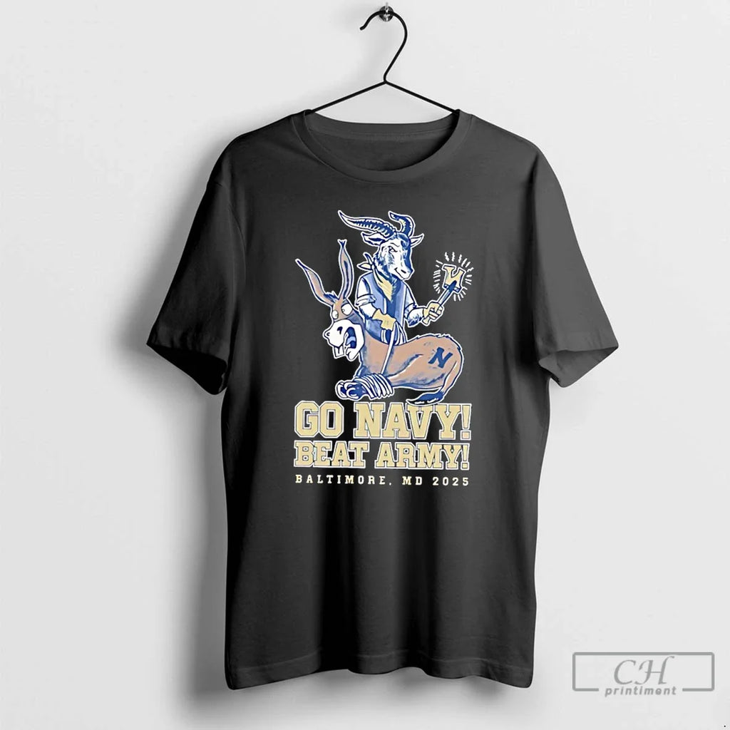 Classic Navy Midshipmen 2025 Champions Go Beat Army - Adult & Kids T-Shirts, Sweatshirts & Hoodies apparel design preview 1