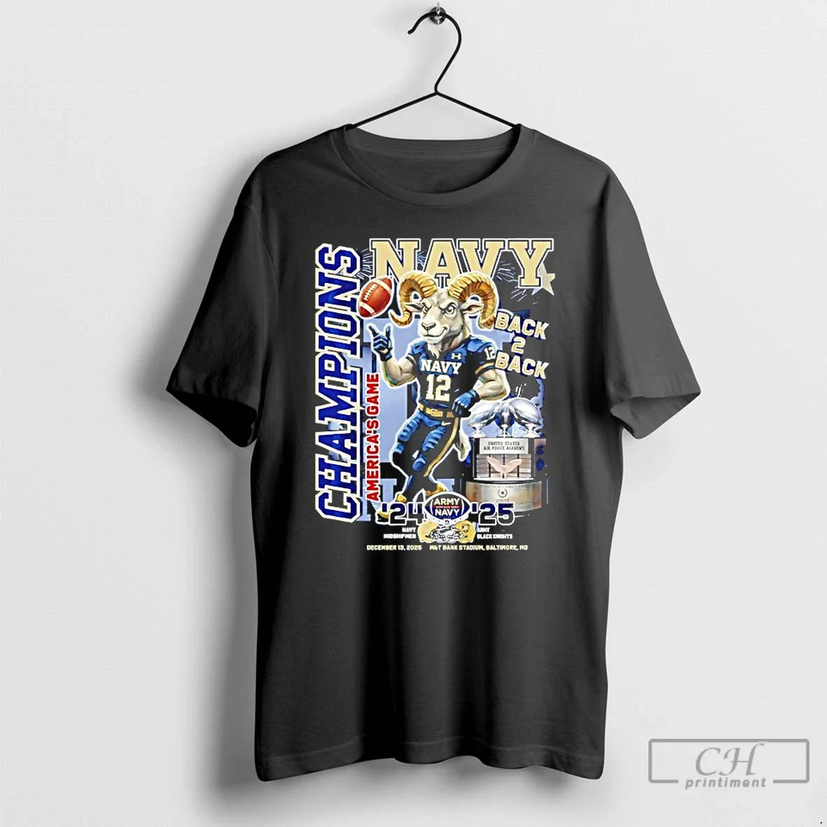 Classic Navy Midshipmen Back 2 24 25 Americas Game - Adult & Kids T-Shirts, Sweatshirts & Hoodies apparel design preview 1