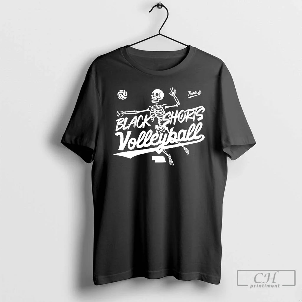 Classic Nebraska Cornhuskers Skeleton Black Shorts - Adult & Kids T-Shirts, Sweatshirts & Hoodies apparel design preview 1