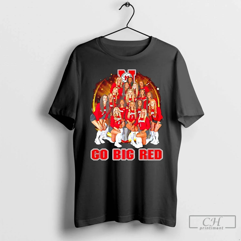 Classic Nebraska Huskers Womens Volleyball 2025 Go - Adult & Kids T-Shirts, Sweatshirts & Hoodies apparel design preview 1