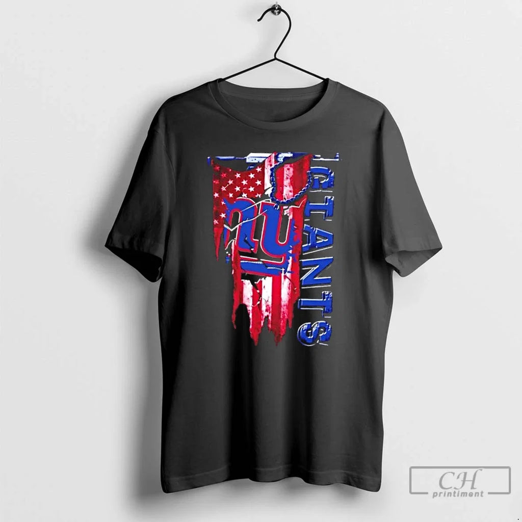Classic New York Giants Football Battle Shattered Usa - Adult & Kids T-Shirts, Sweatshirts & Hoodies apparel design preview 1