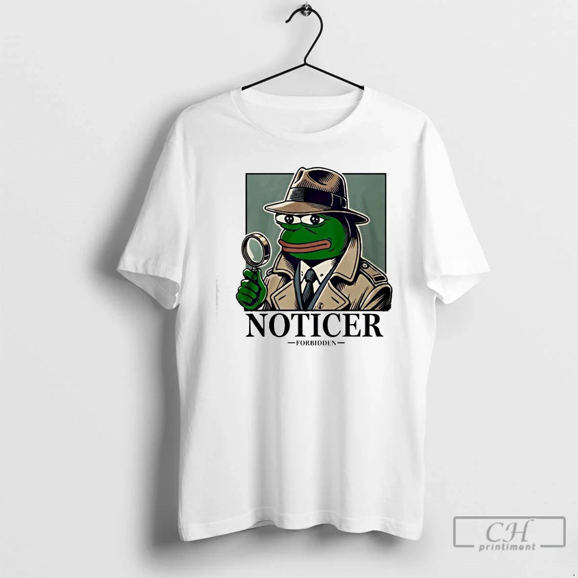 Classic Noticer Pepe Forbidden Frog - Adult & Kids T-Shirts, Sweatshirts & Hoodies apparel design preview 1
