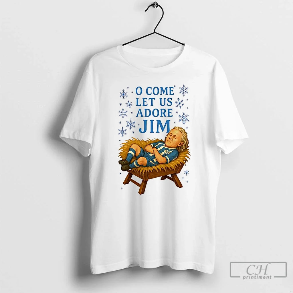 Classic O Come Let Us Adore Jim Wigan Christmas - Adult & Kids T-Shirts, Sweatshirts & Hoodies apparel design preview 1