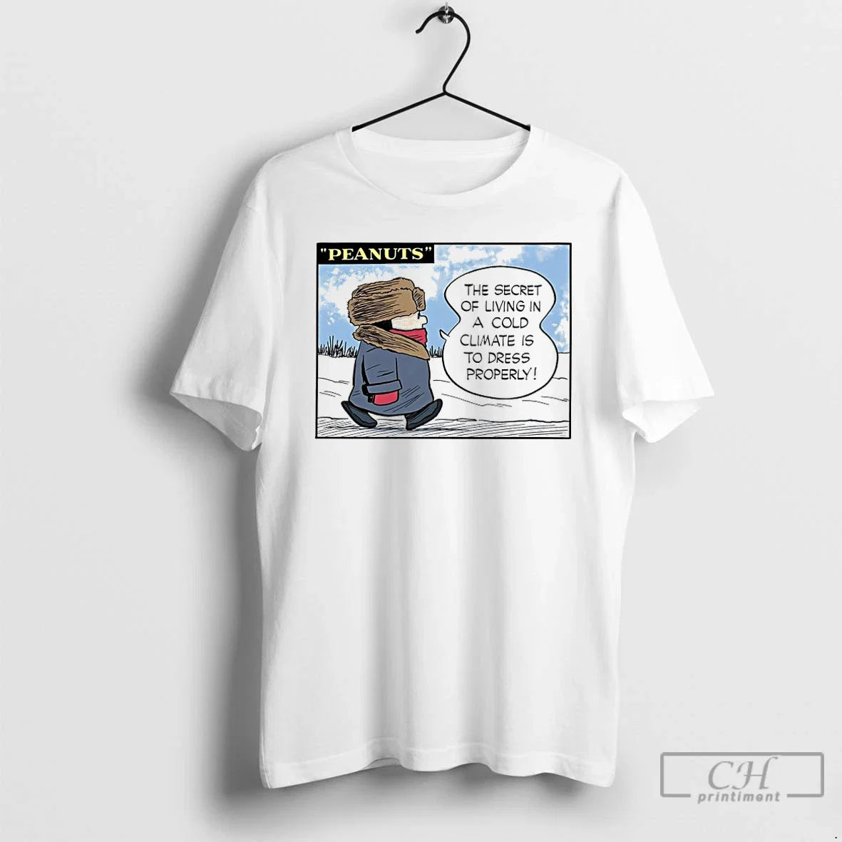 Classic Peanuts The Secret Of Living In A Cold - Adult & Kids T-Shirts, Sweatshirts & Hoodies apparel design preview 1