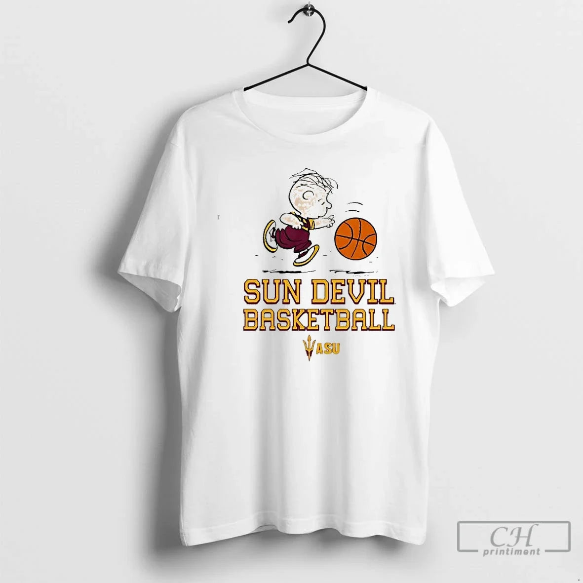Classic Peanuts X Arizona State Basketball Cute - Adult & Kids T-Shirts, Sweatshirts & Hoodies apparel design preview 1