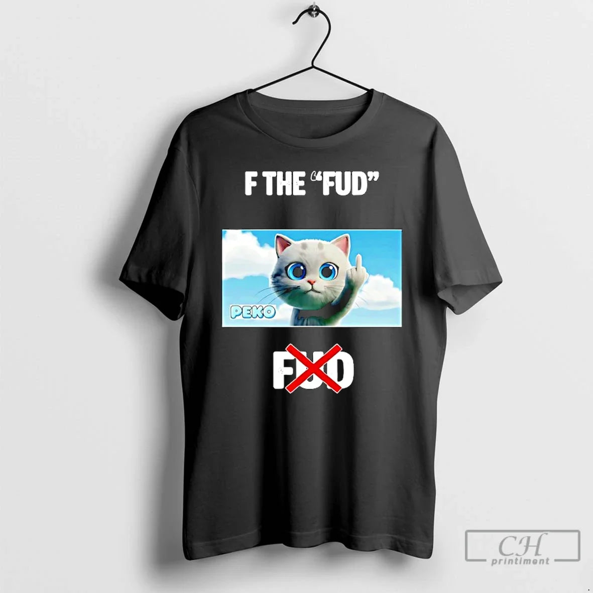 Classic Peko Cat F The Fud Graphic - Adult & Kids T-Shirts, Sweatshirts & Hoodies apparel design preview 1