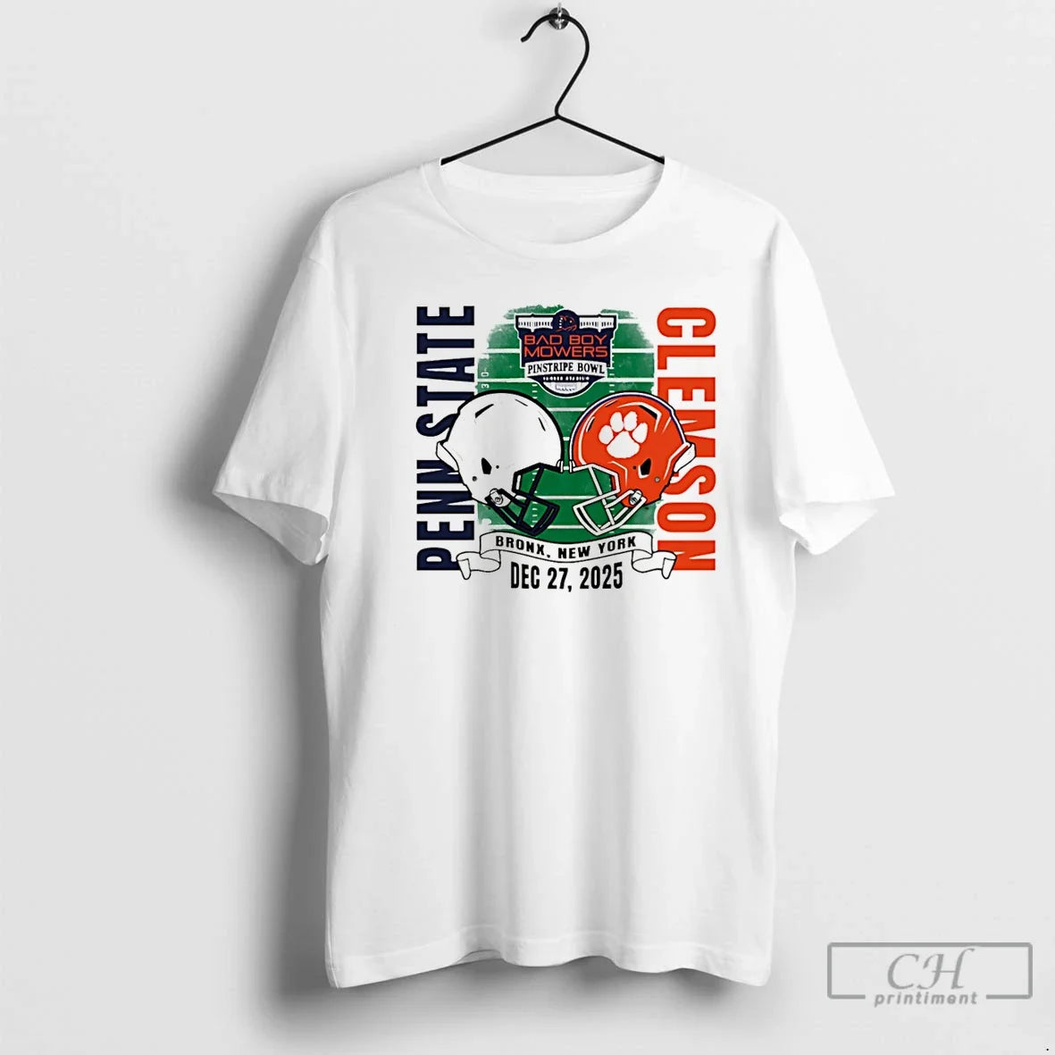 Classic Penn State Vs Clemson 2025 Pinstripe Bowl - Adult & Kids T-Shirts, Sweatshirts & Hoodies apparel design preview 1