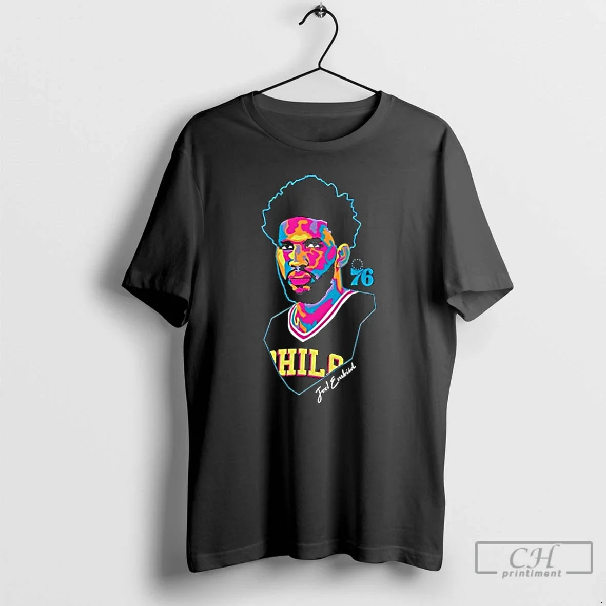 Classic Philadelphia 76ers Joel Embiid Artist Design - Adult & Kids T-Shirts, Sweatshirts & Hoodies apparel design preview 1