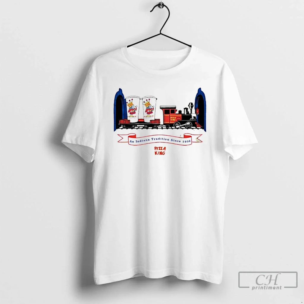 Classic Pizza King Train An Indiana Tradition Since - Adult & Kids T-Shirts, Sweatshirts & Hoodies apparel design preview 1