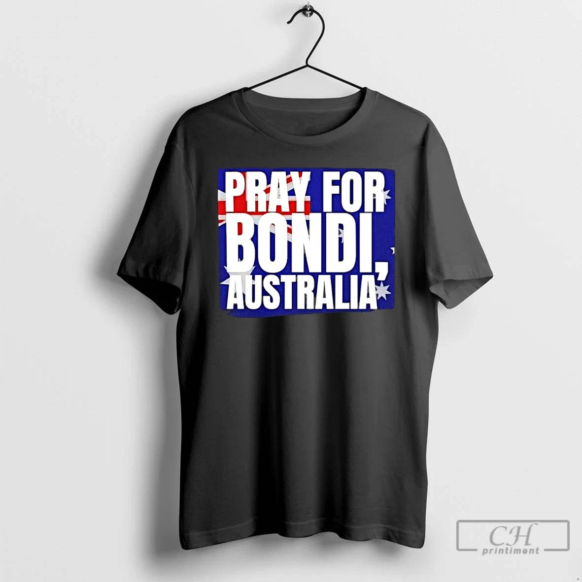 Classic Pray For Bondi Australia Flag - Adult & Kids T-Shirts, Sweatshirts & Hoodies apparel design preview 1