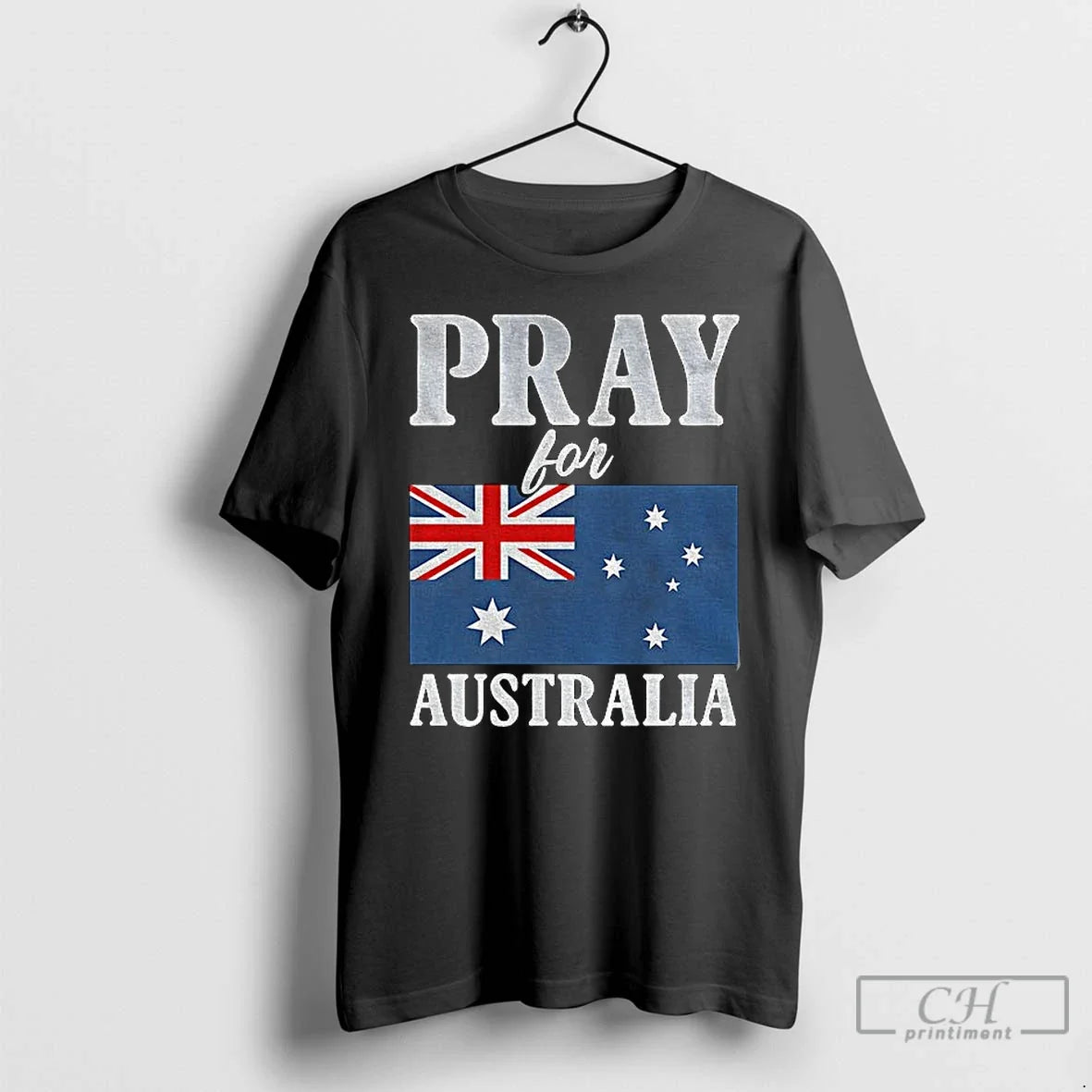 Classic Pray For Australia Flag - Adult & Kids T-Shirts, Sweatshirts & Hoodies apparel design preview 1