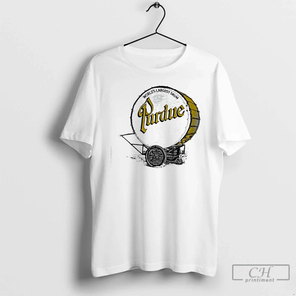 Classic Purdue Big Worlds Largest Drum - Adult & Kids T-Shirts, Sweatshirts & Hoodies apparel design preview 1