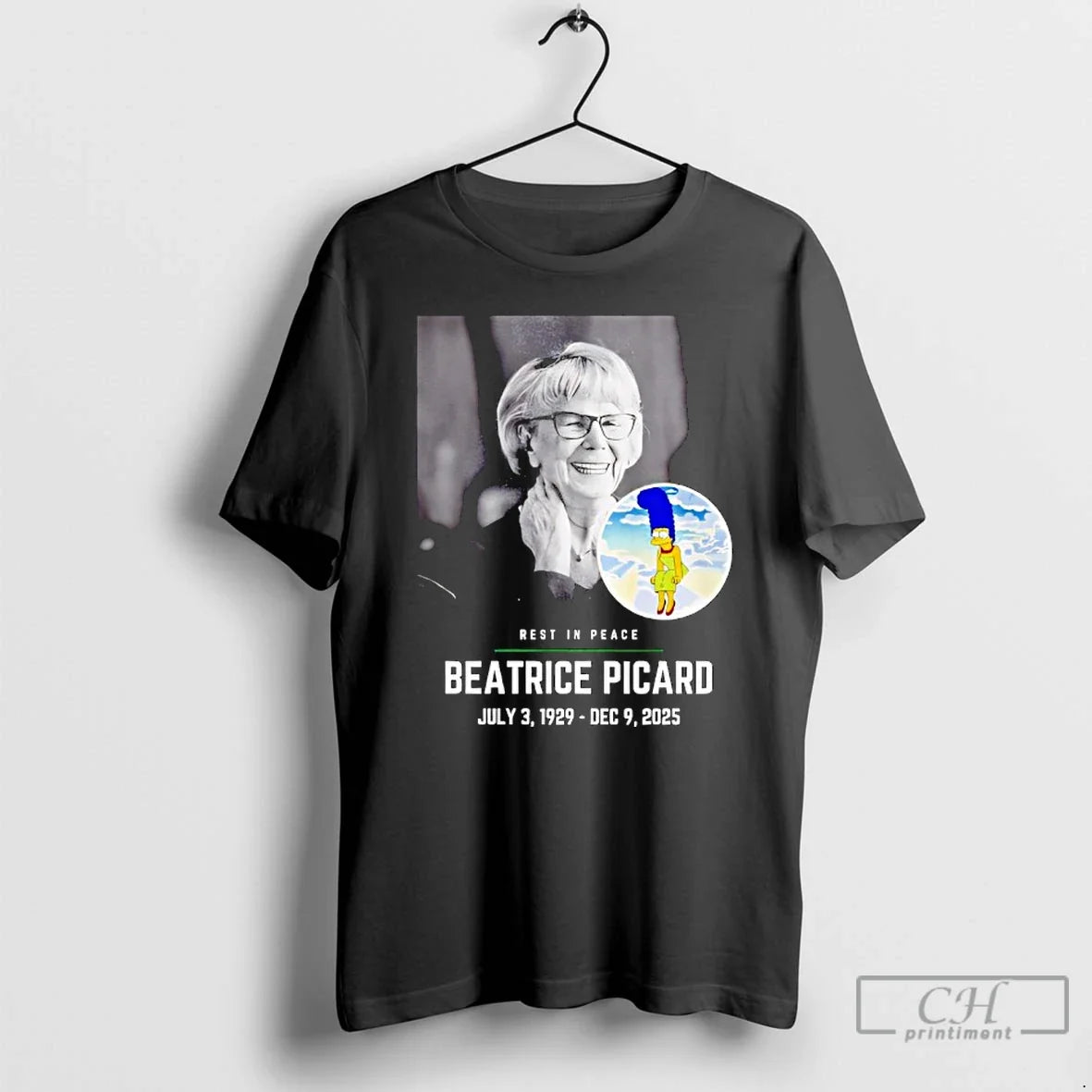 Classic Rest In Peace Beatrice Picard 2025 - Adult & Kids T-Shirts, Sweatshirts & Hoodies apparel design preview 1