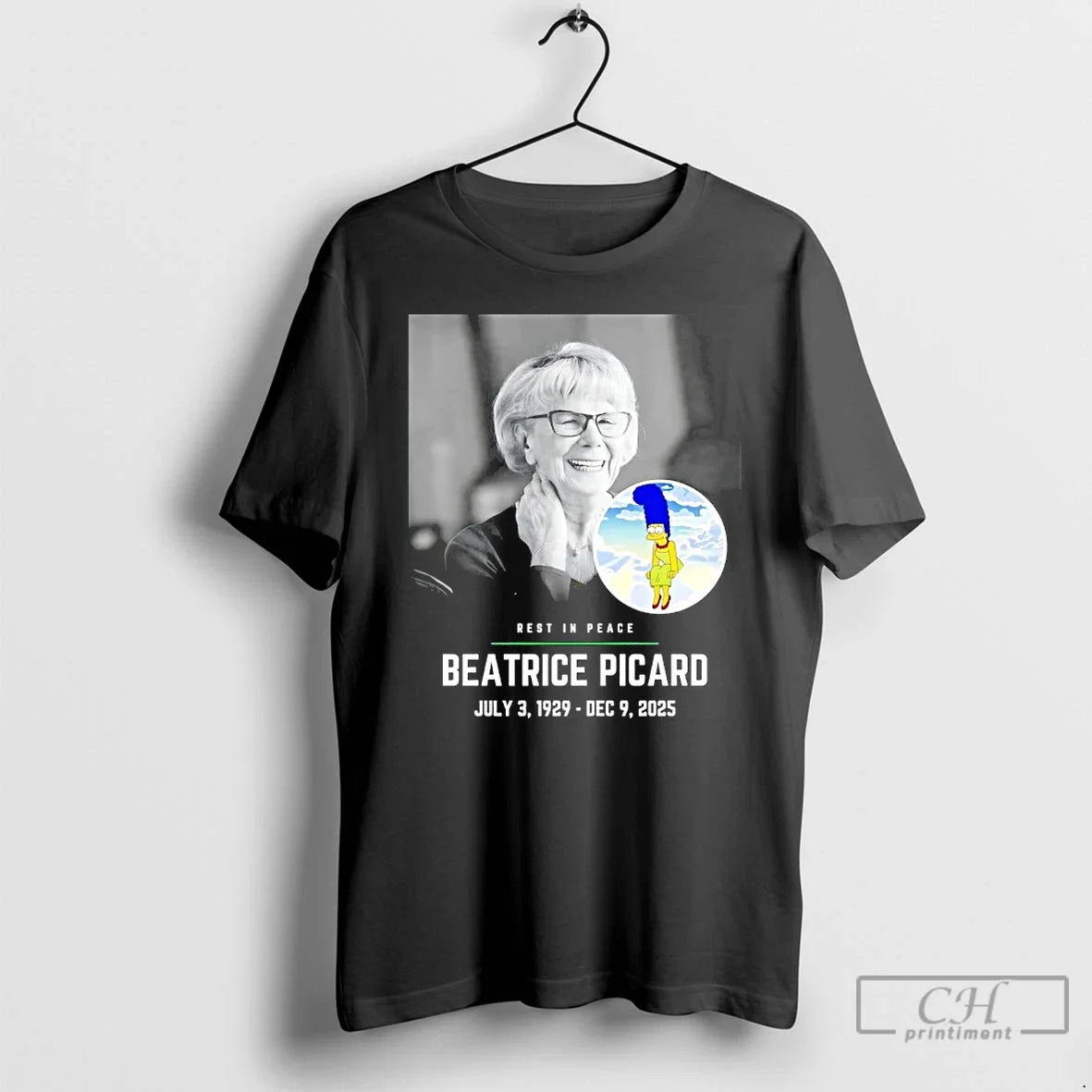 Classic Rest In Peace Beatrice Picard 1929 2025 - Adult & Kids T-Shirts, Sweatshirts & Hoodies apparel design preview 1