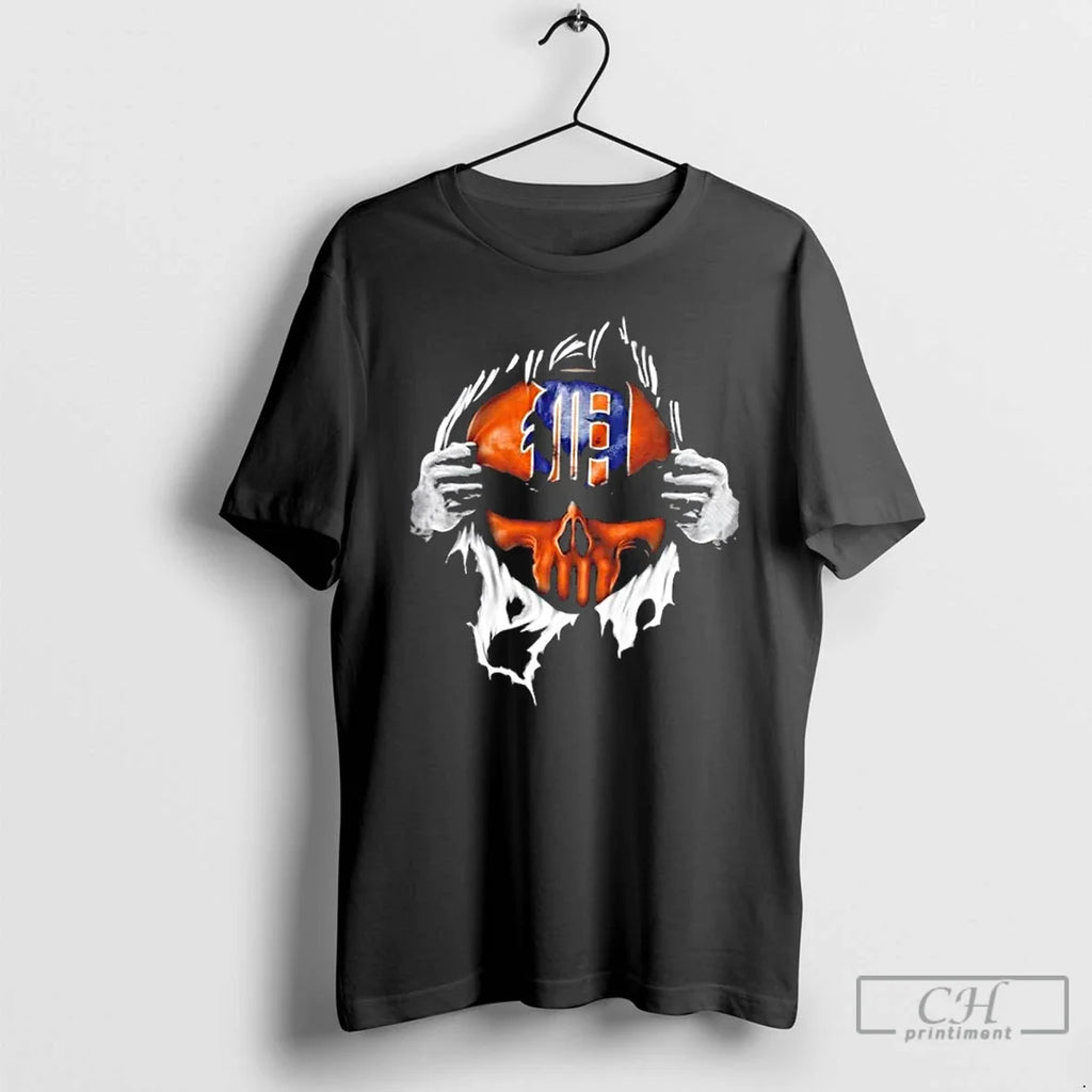 Classic Ripped From The Chest Skull Deep Detroit - Adult & Kids T-Shirts, Sweatshirts & Hoodies apparel design preview 1